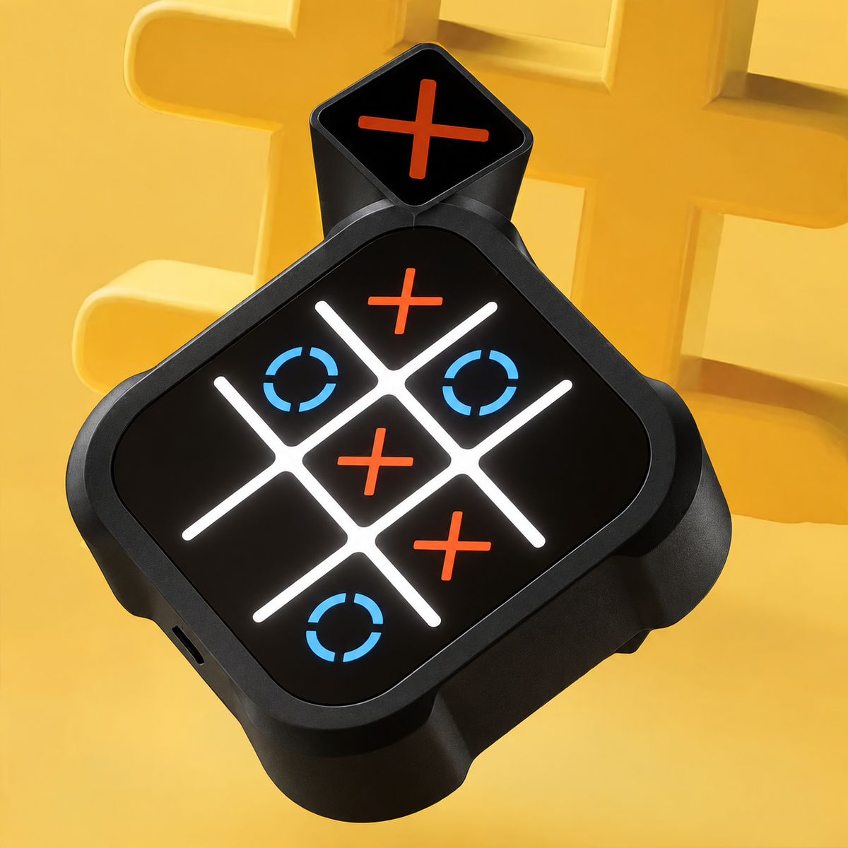 Black electronic tic-tac-toe game
